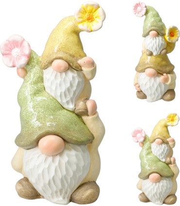 GNOME AVEC ENFANT H39CM les 2P