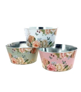 ZINC-COUPE 019.5 "fleurs et papillon" les 12P