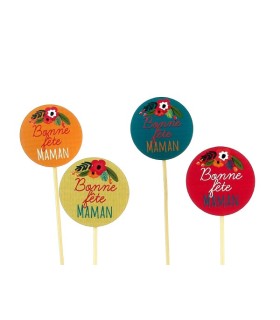 PIQUE ROND Bonne Fête maman les 12P