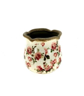 C.POT ROSE ANCIENNE 012 H12CM les 4P